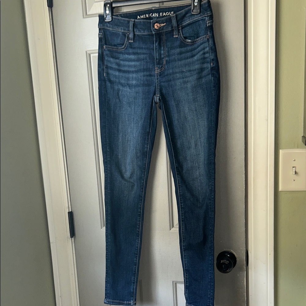 American Eagle Outfitters High Rise Dark Blue Jeans